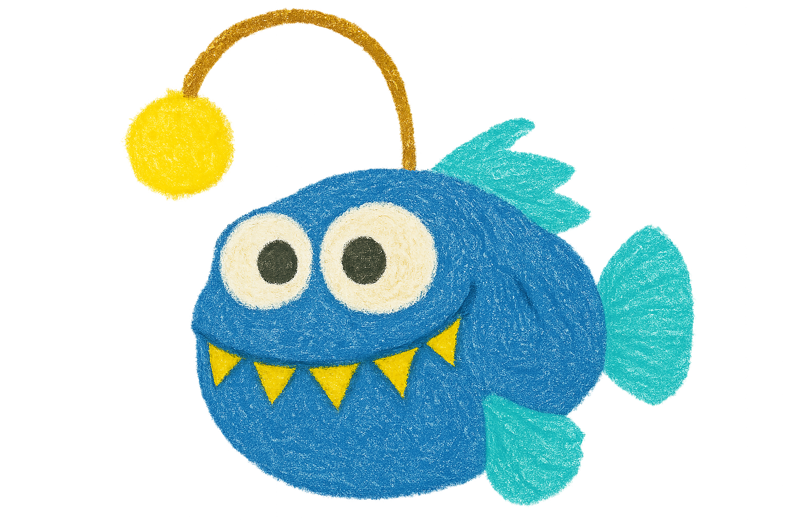 Crayon fish icon